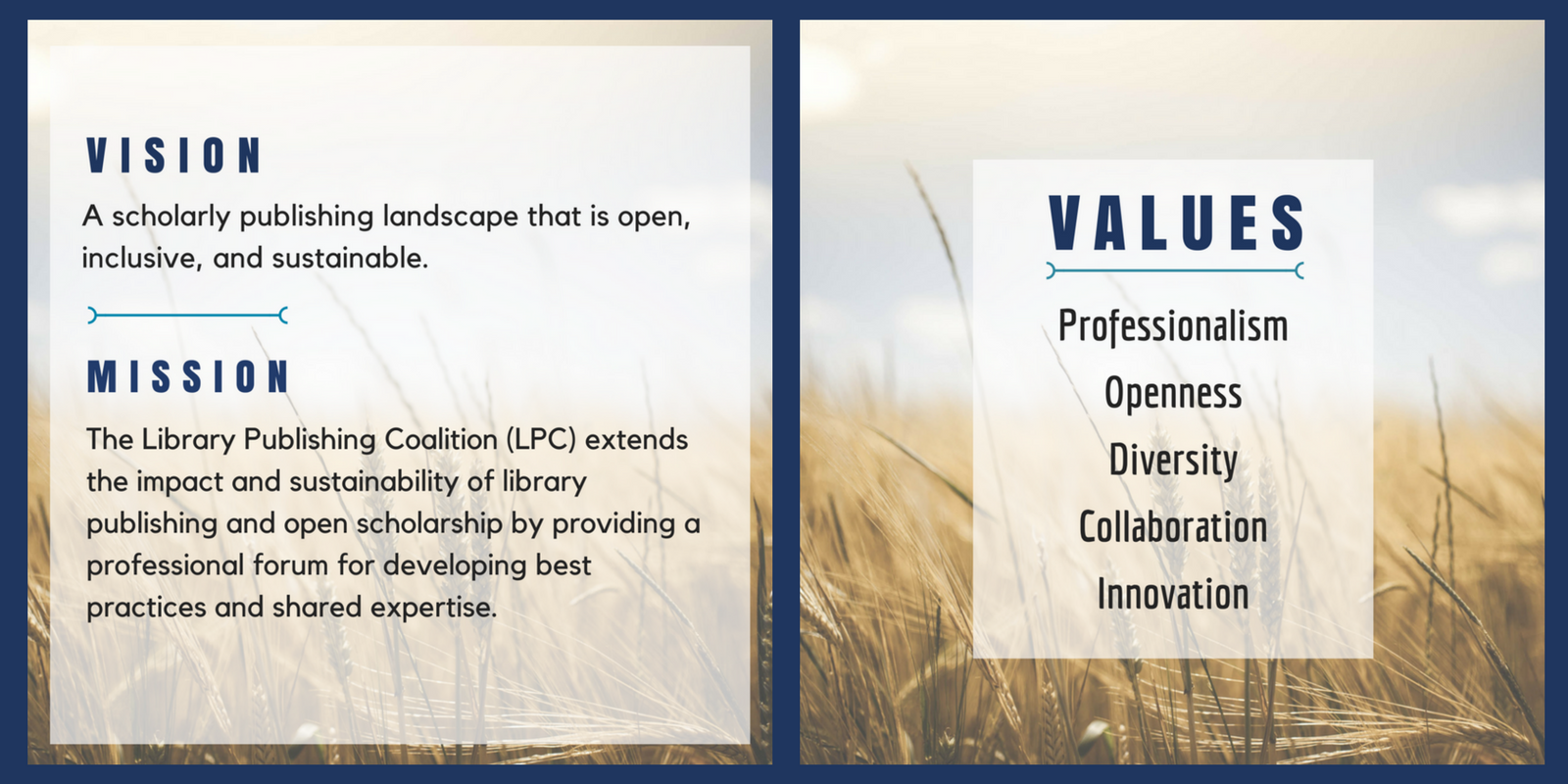 Check out LPC’s new Vision, Mission, and Values statements Library